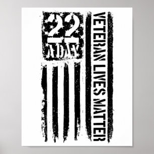 Poster Conscientização sobre suicídio de veteranos Vive v