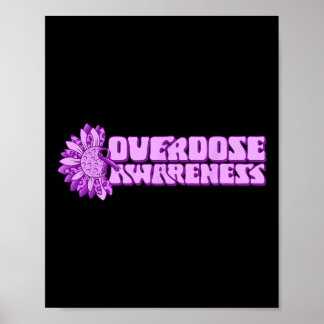 Poster Conscientização sobre Superdose Faixa Roxa Vício e