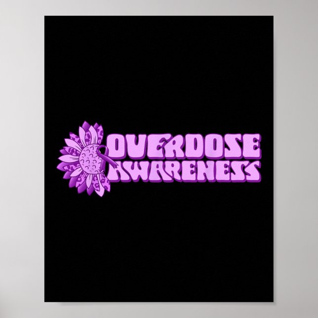 Poster Conscientização sobre Superdose Faixa Roxa Vício e (Frente)