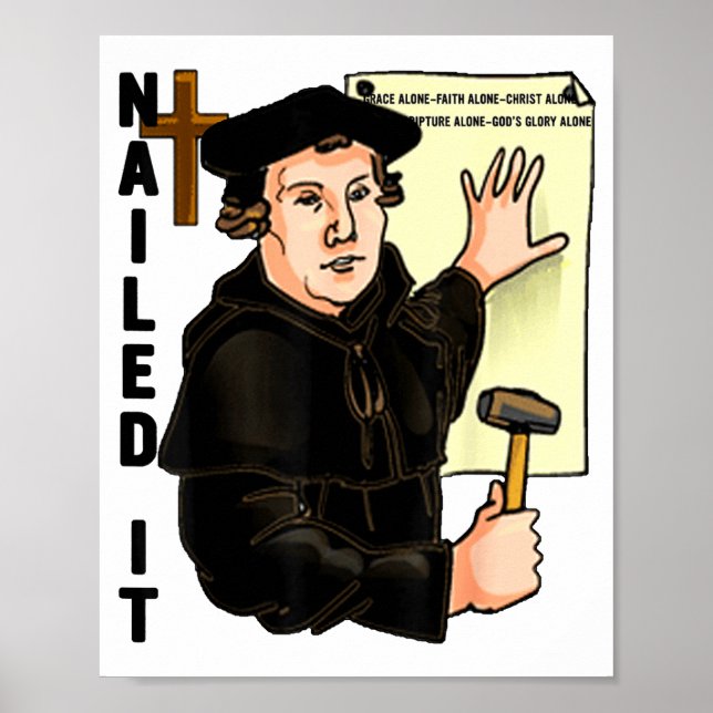 Poster Consegui Dia da Reforma Martinho Lutero Luteranism (Frente)