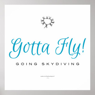 Pôster Conseguiu voar! Skydiving indo