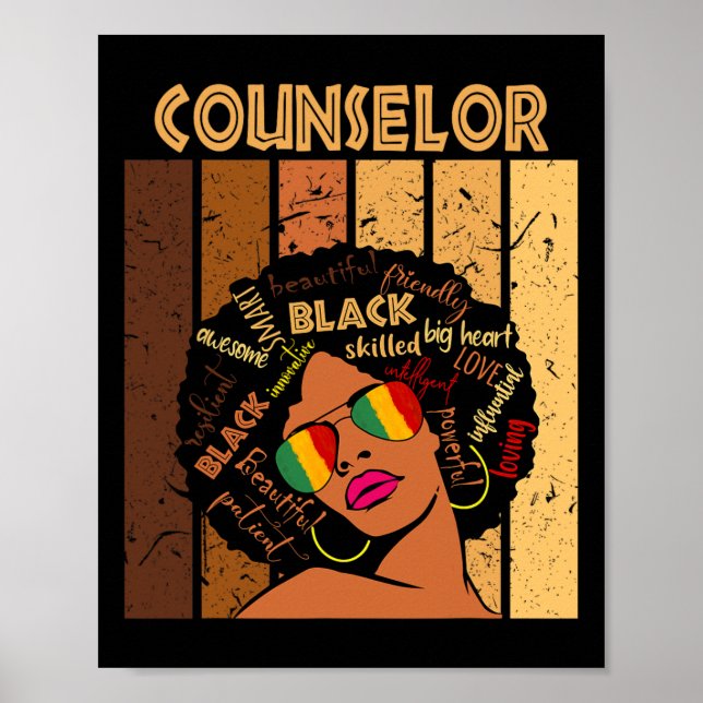 Poster Conselheira de Mulheres Afro-Americanas Histórias  (Frente)