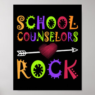 Poster Conselheira Escolar de Livro de Coração de Rock