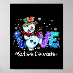 Poster Conselheiro Ama Snowman No Natal Ano Novo