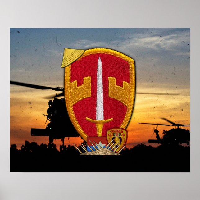 Pôster Conselheiros Militares do MACV Patch de Guerra do  (Frente)