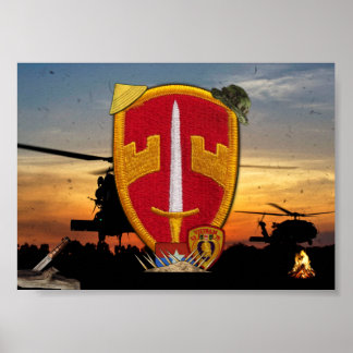 Poster Conselheiros Militares MACV Vietnam Patch da Guerr