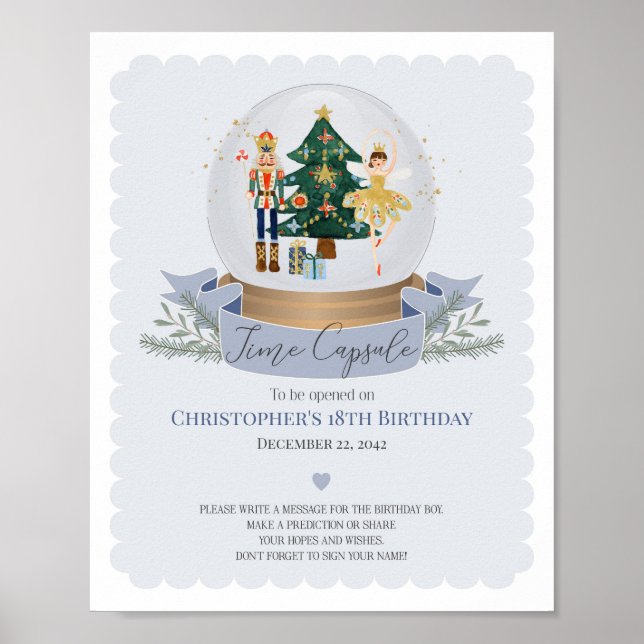 Poster conselho da cápsula do nutcracker azul para o aniv (Frente)