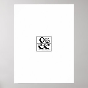 Poster Conselho de Assinatura de Guestbook - Sr. & Sra.