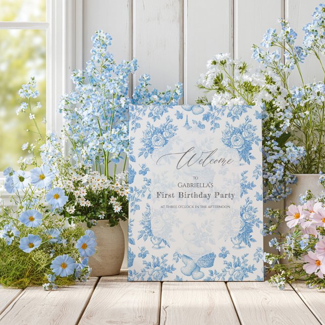 Poster Conselho de boas-vindas do Urso Floral Francês Toi (Criador carregado)