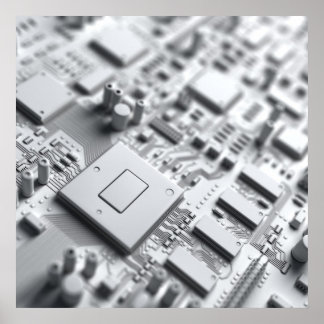 Poster Conselho de circuito abstrato