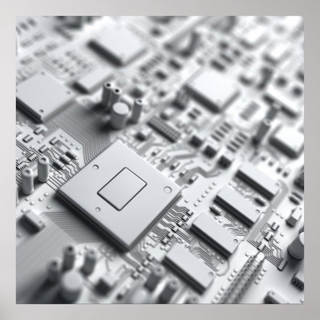 Poster Conselho de circuito abstrato (Frente)