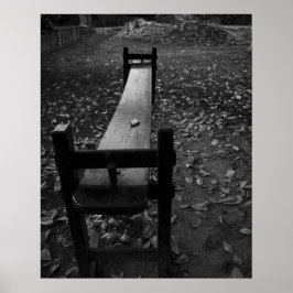 Pôster Conselho de corrida em preto e branco