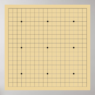 Poster Conselho de Jogo Wall Go (19x19) (Vers 2)