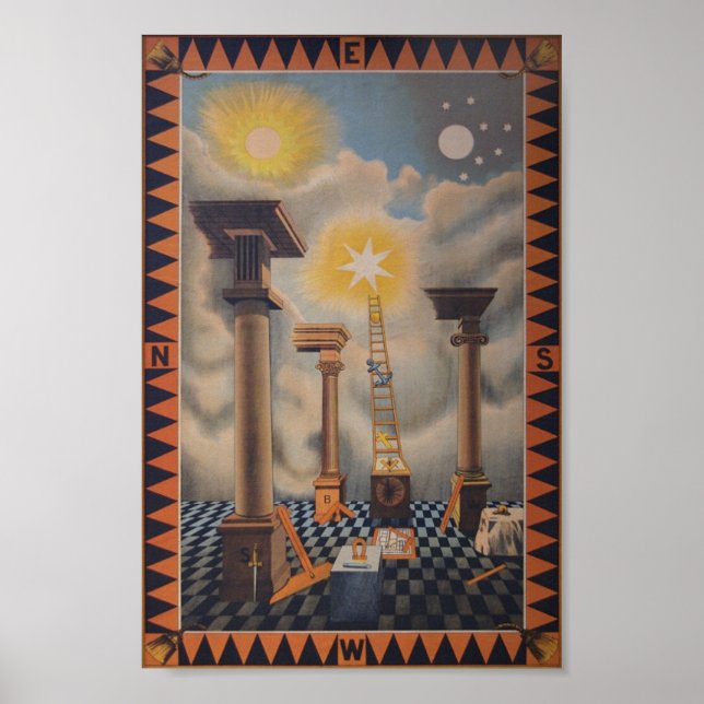 Pôster Conselho de Rastreamento Masônico - Aprendiz Inser (Frente)