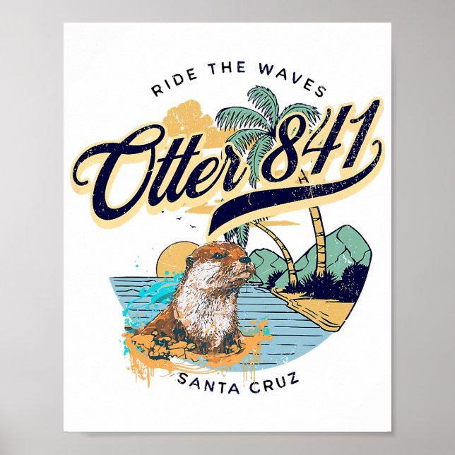 Poster Conselho de Surf 841 surfing Otter 841 California (Frente)