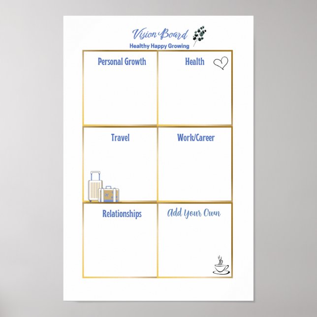 Poster Conselho de visão saudável e feliz (Frente)