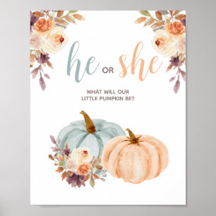 Poster Conselho de Votação Floral Russo de Mint e Peach P