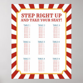 Poster Conselho do Gráfico de Seagem do Tema do Circo