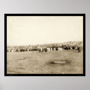 Pôster Conselho indiano Lakota em Pine Ridge SD 1891