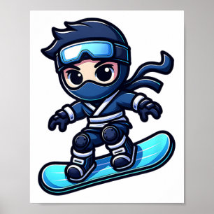 Poster Conselho Ninja Snowboard Ninja Snowboardin