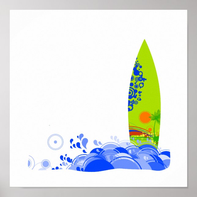 Pôster Conselho verde nas ondas (Frente)