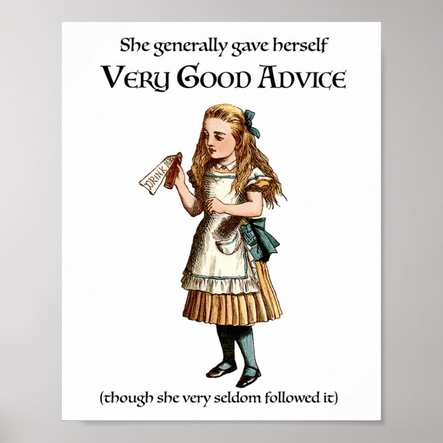 Poster Conselhos de Alice no País das Maravilhas (Frente)