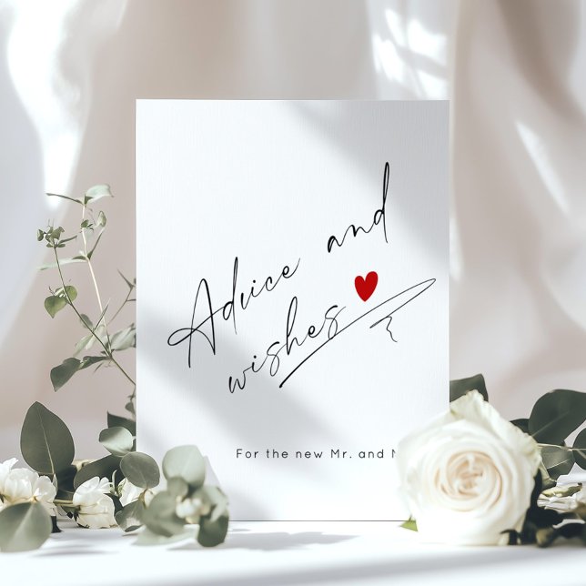 Poster Conselhos e desejos Chá de panela moderno de scrip (Criador carregado)