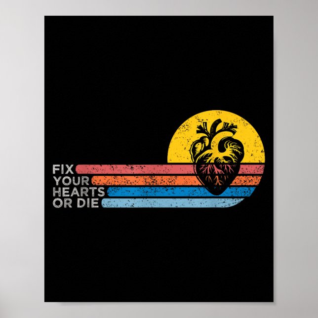 Poster Conserte Seus Corações Ou Morra  (Frente)