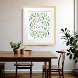 Poster CONSERVE WATER Protect Planet Save Earth<br><div class="desc">Veja esta arte significativa de parede,  feita por mim para você! Sinta-se livre para adicionar seu próprio texto ou alterar as cores. Visite meu compro para mais!</div>