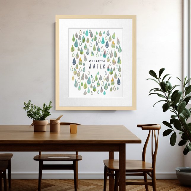 Poster CONSERVE WATER Protect Planet Save Earth (CONSERVE WATER Protect Planet Save Earth Poster
)