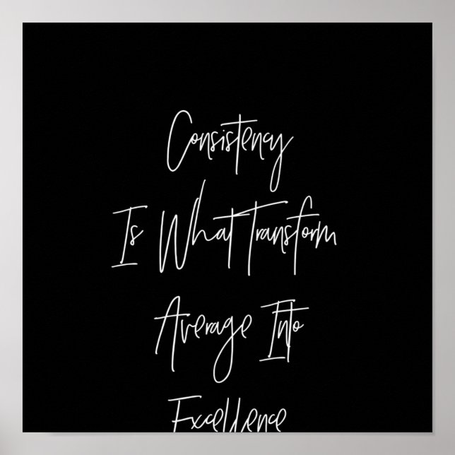 Poster consistência é o que transforma a média em excell (Frente)