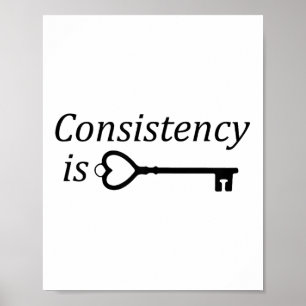 Poster Consistência É Presente Motivacional Chave