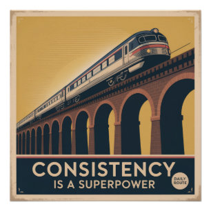 Pôster Consistência É Um Superpoder