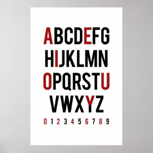 Pôster Consoante/vogal - mesmo/impar