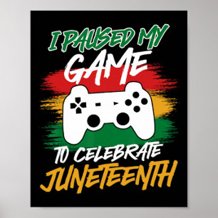 Poster Console de Jogos de Vídeo do Controlador Pausou Me