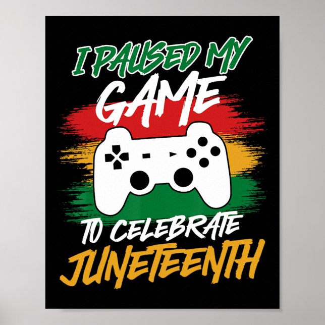 Poster Console de Jogos de Vídeo do Controlador Pausou Me (Frente)