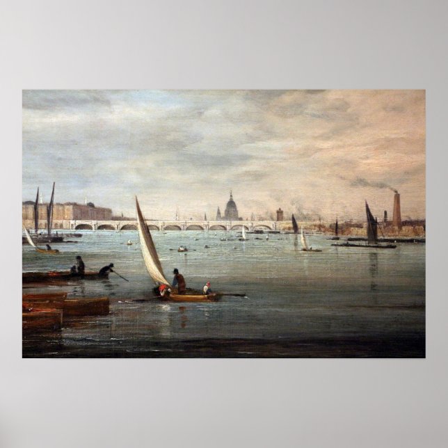 Poster Constable - A Ponte de Waterloo 1820 (Frente)