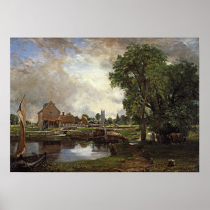 Poster Constable - Dedham Lock And Mill 1820