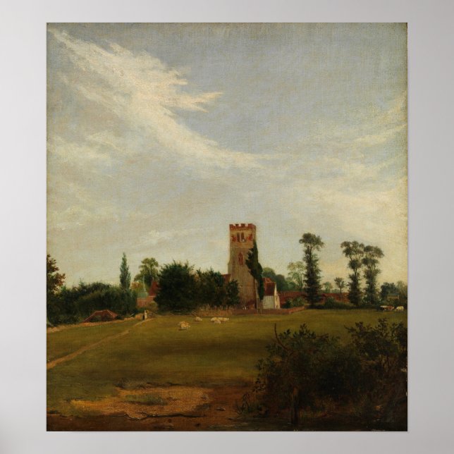 Poster Constable - Igreja de Tottenham 1830 (Frente)