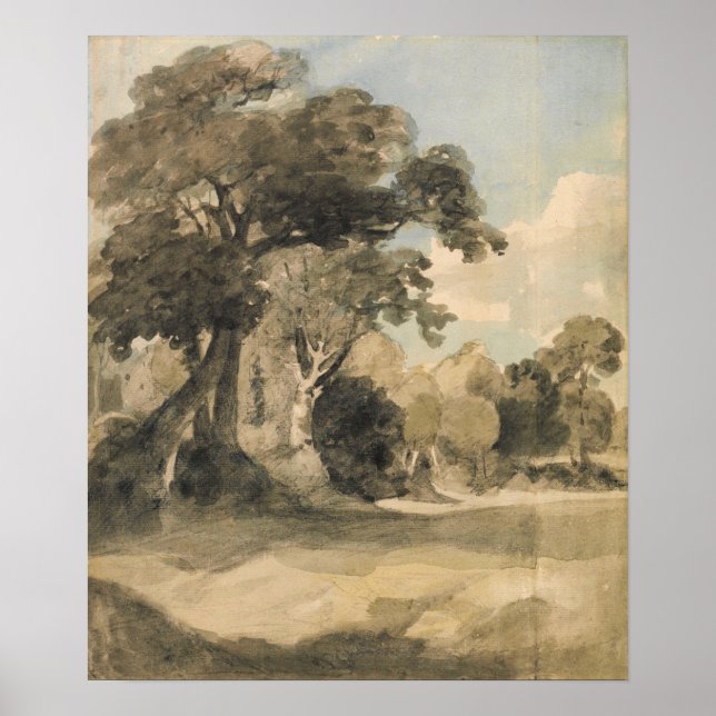 Poster Constable - Trees In A Meadow (Frente)