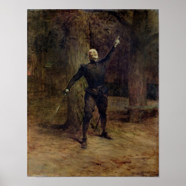 Pôster Constante Coquelin como Cyrano de Bergerac (Frente)