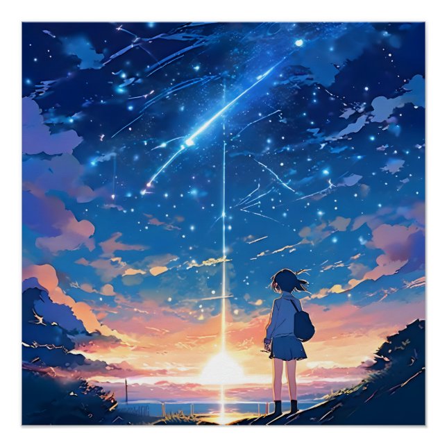 Pôster constelação com estrelas atiradoras (Frente)