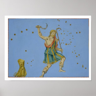 Pôster Constelação de Bootes, de "Uranometria" por Joh