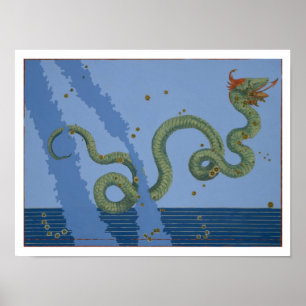 Poster Constelação de cabeça de Serpens e de cauda de