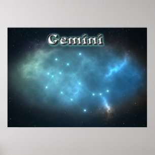 Poster constelação de Gemini