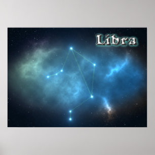 Poster constelação de Libra