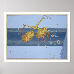 Pôster Constelação de Libra, de "Uranometria" por Joha