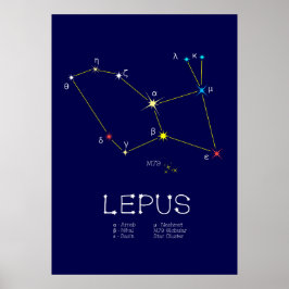 Poster Constelação do Hemisfério Sul Lepus