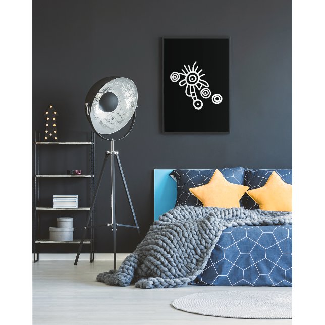 Poster Constelação Planetária: Arte Petroglifa (Criador carregado)