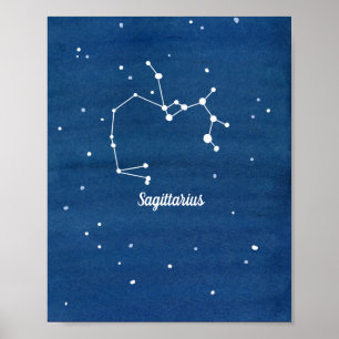 Poster Constelação Sagittarius Night Sky